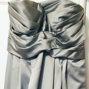 Satin strapless long dress